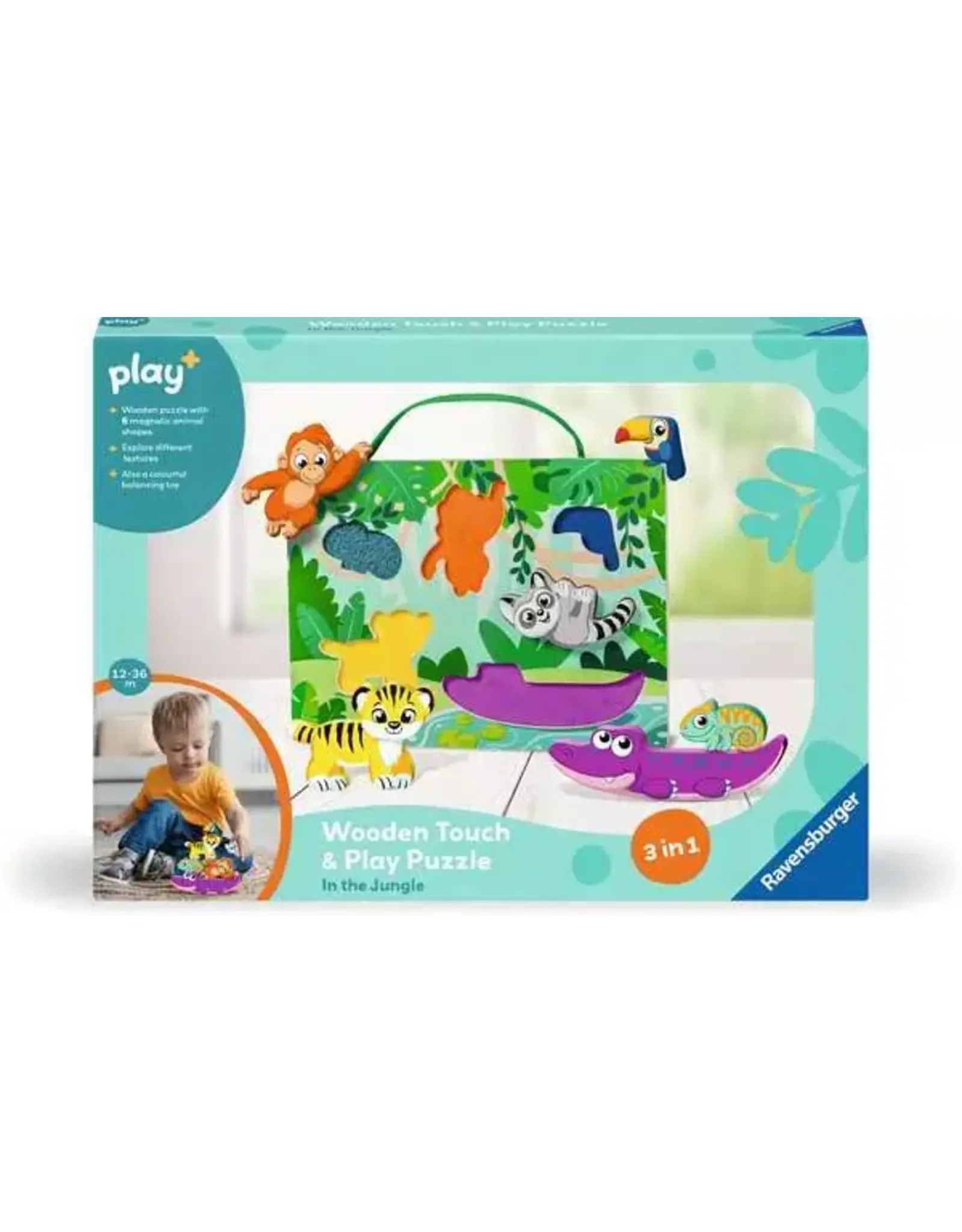 Ravensburger Wooden Touch & Play Puzzle: In The Jungle