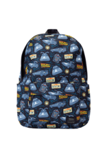 Loungefly Back To The Future 40th Anniversary All-Over Print Nylon Full-Size Backpack