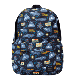 Loungefly Back To The Future 40th Anniversary All-Over Print Nylon Full-Size Backpack