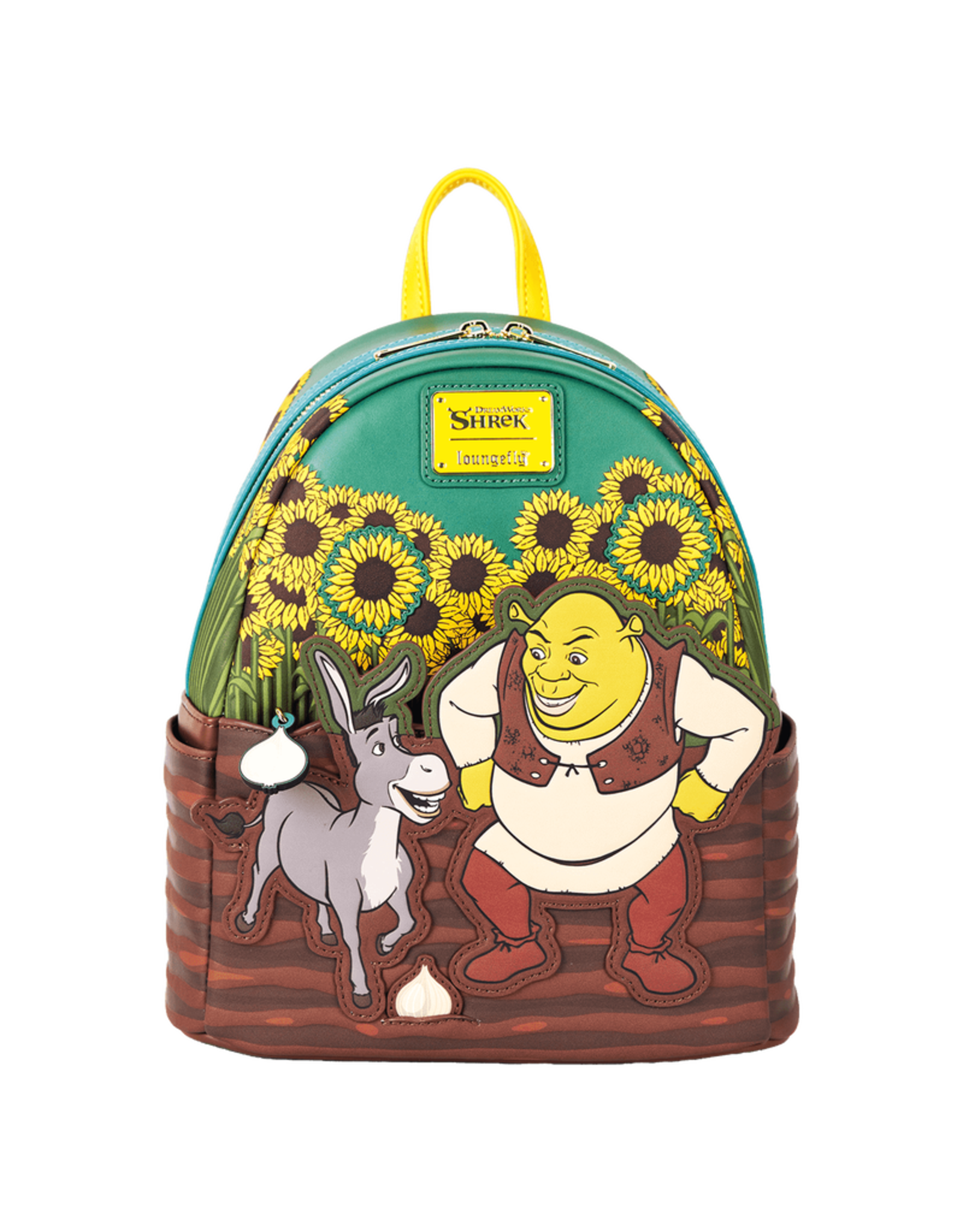 Loungefly Shrek & Donkey Sunflower Field Mini Backpack