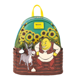 Loungefly Shrek & Donkey Sunflower Field Mini Backpack