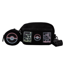 Loungefly Pokémon Pikachu & Mewtwo Glow Nylon Sling Crossbody Bag with Coin Bag