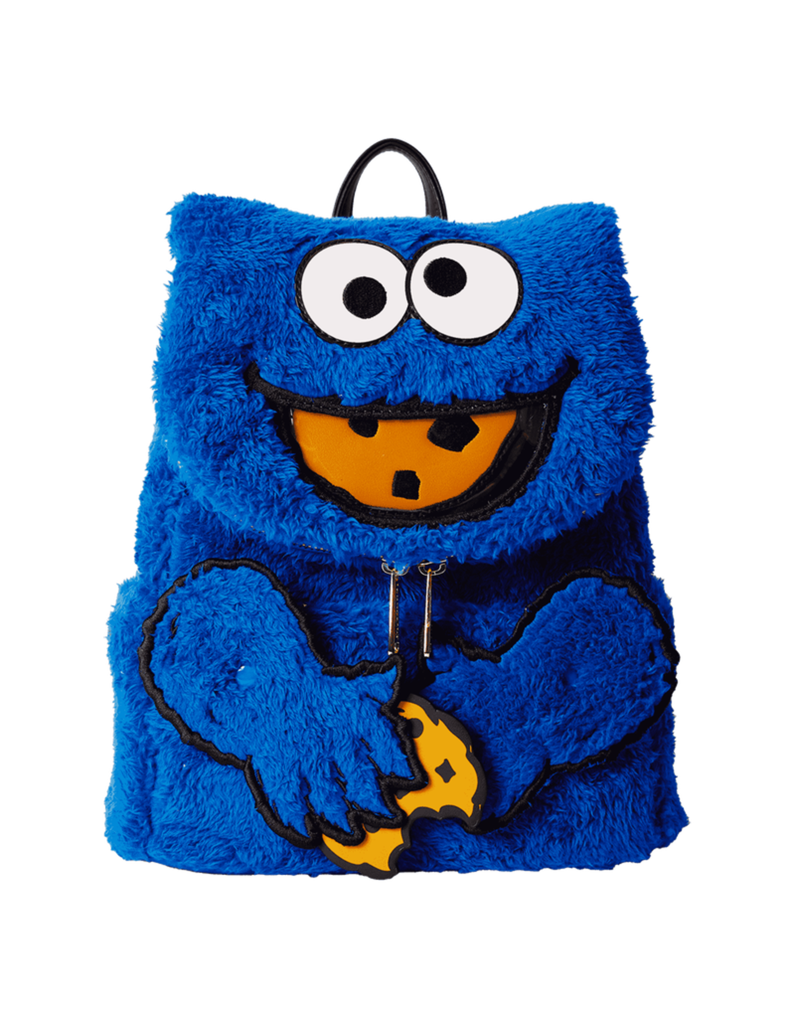 Loungefly Sesame Street Cookie Monster Plush Cosplay Mini Backpack With Coin Bag