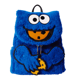 Loungefly Sesame Street Cookie Monster Plush Cosplay Mini Backpack With Coin Bag