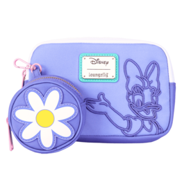 Loungefly Daisy Duck 85th Anniversary Nylon Sling Crossbody Bag with Coin Bag