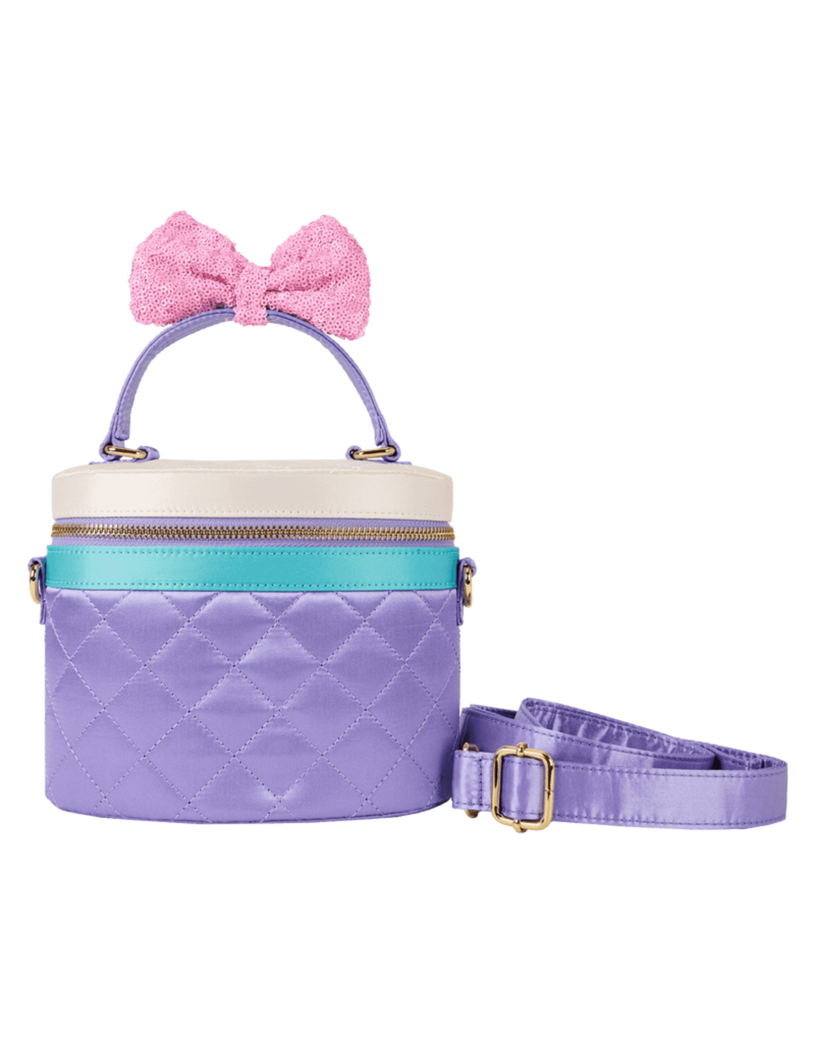 Loungefly Daisy Duck 85th Anniversary Sequin Quilted Crossbody Bag