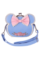 Loungefly Minnie Mouse Floral and Lace Kisslock Crossbody Bag