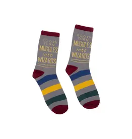 Out of Print Books Turn Muggles Into Wizards Socks