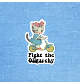 Radical Buttons Fight the Oligarchy Sticker