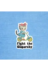 Radical Buttons Fight the Oligarchy Sticker