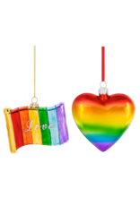 Ganz Heart & Flag Pride Ornaments