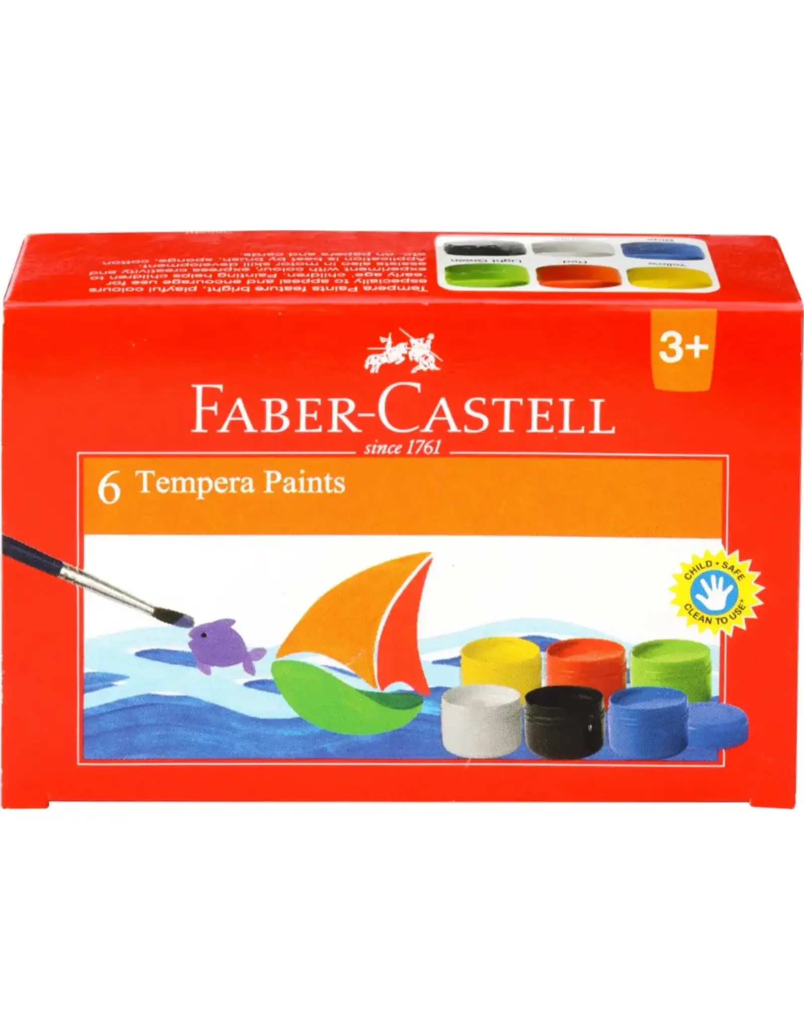 Faber Castell 6 Tempera Paints (10ml)