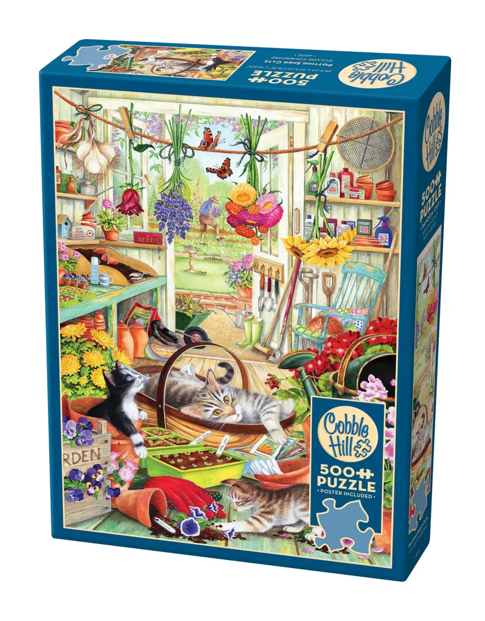 Cobble Hill Potting Shed Cats 500pc