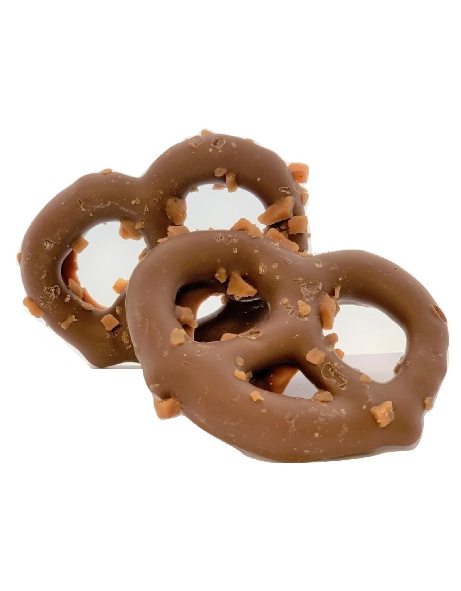 anDea Chocolate Gourmet Milk Chocolate Toffee Pretzels 3 Ring CLEARANCE