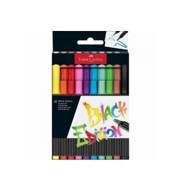 Faber Castell Felt Tip Brush Pen Black Edition 10ct Box