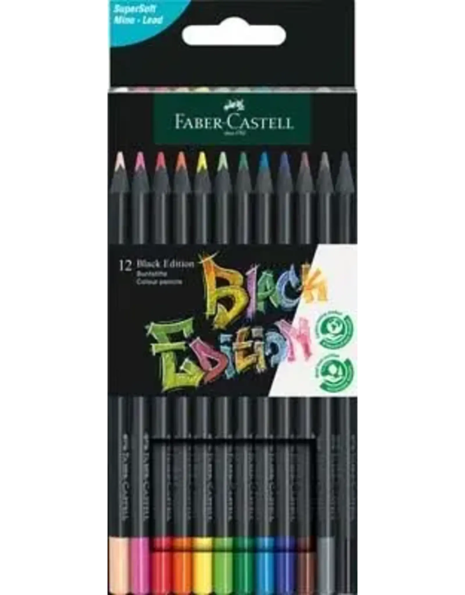 Faber Castell Color Pencils Black Edition 12ct Box