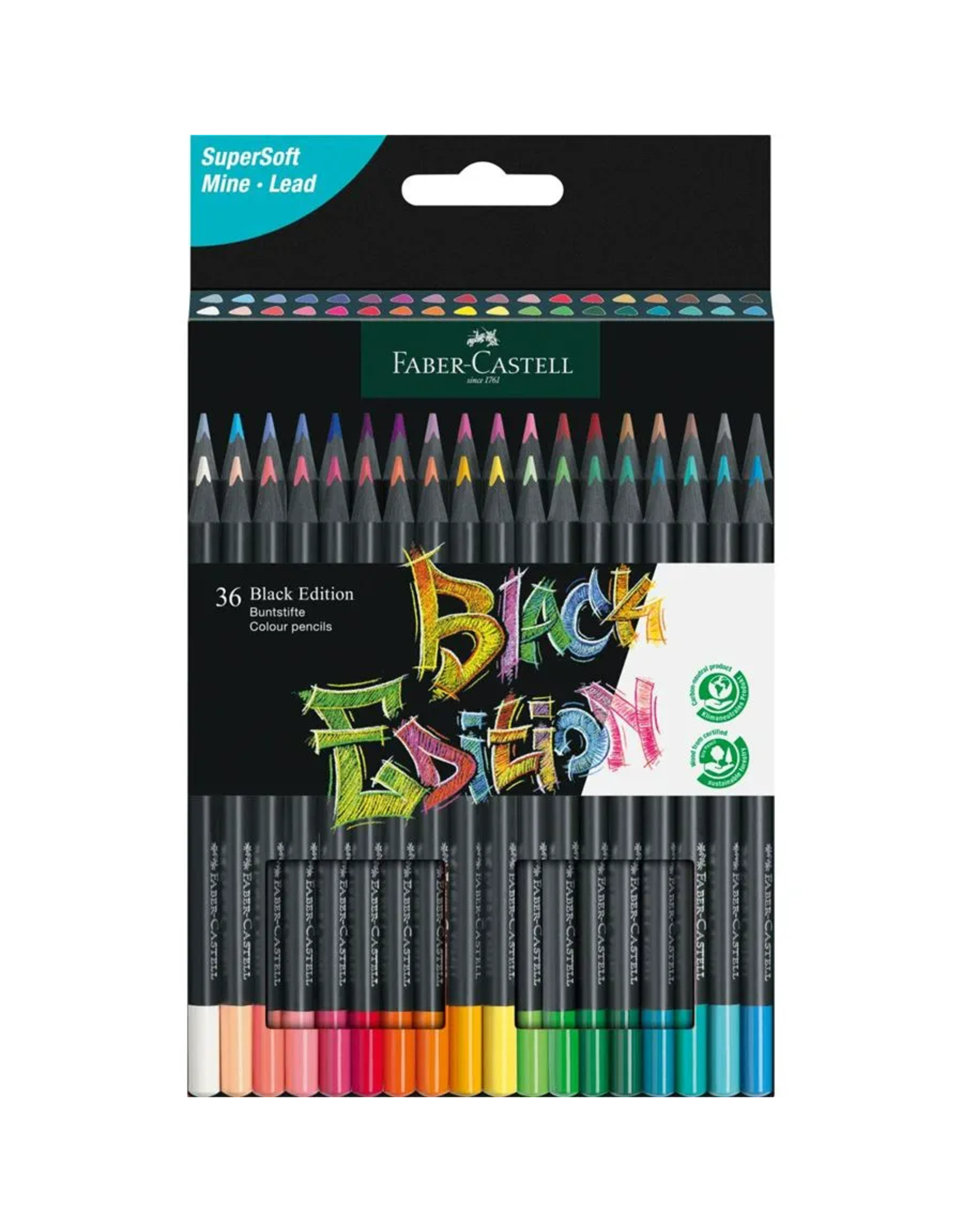 Faber Castell Color Pencils Black Edition 36ct Box