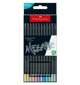 Faber Castell Color Pencils Metallic Black Edition 12ct Box