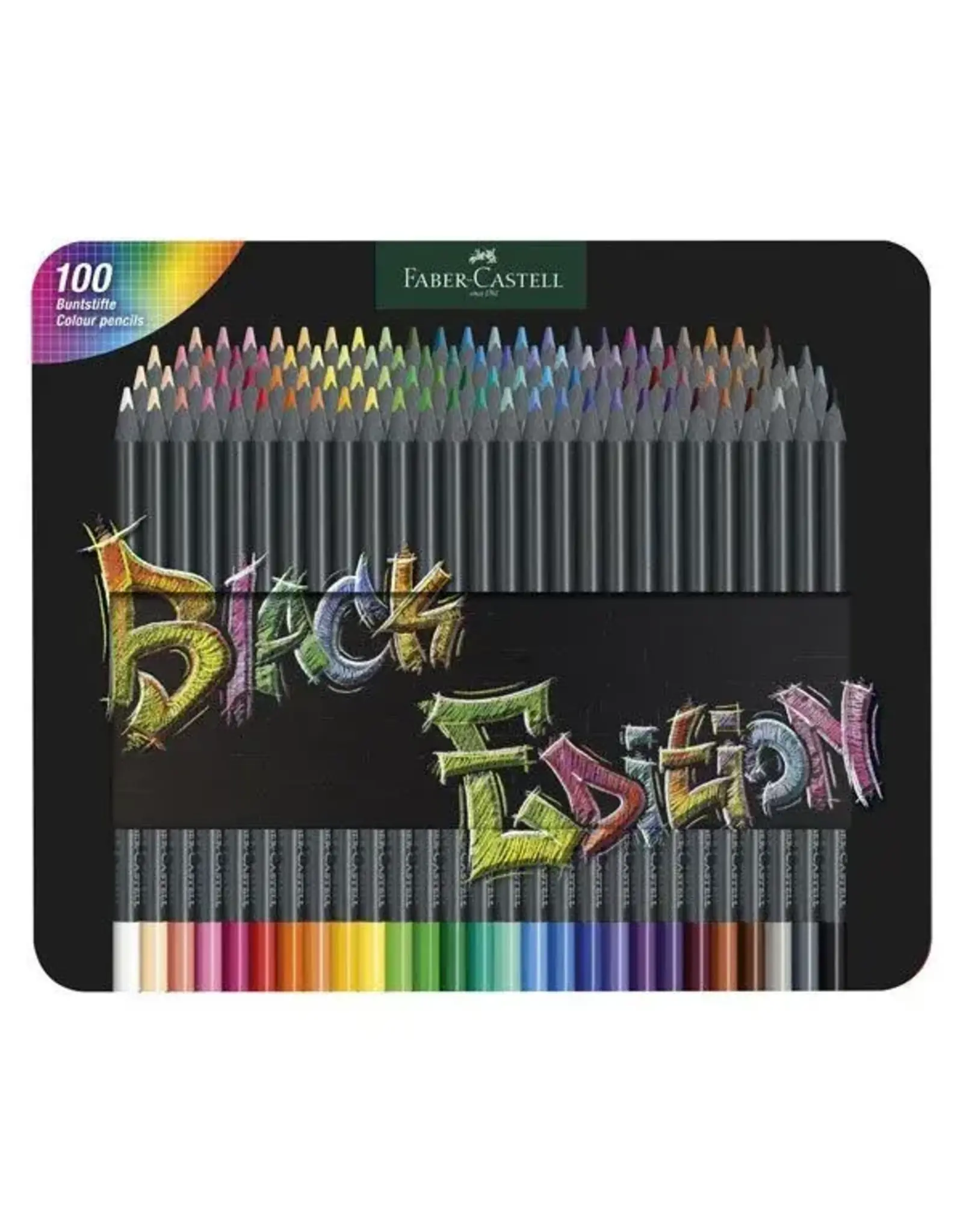 Faber Castell Color Pencils Black Edition 100ct Tin