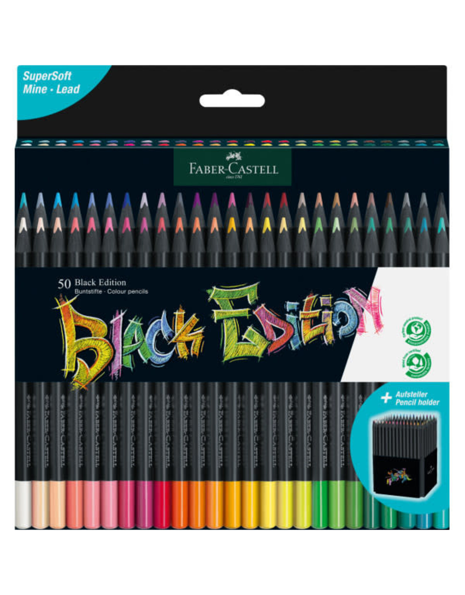 Faber Castell Color Pencils Black Edition 50ct Box