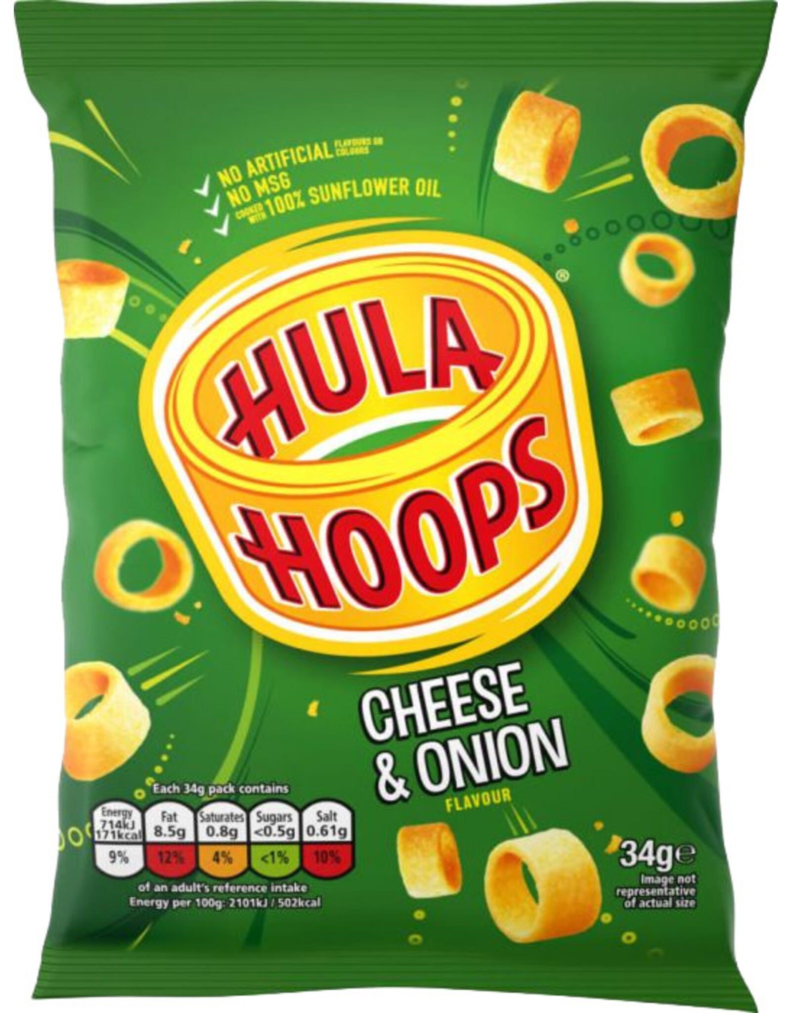 KP Snacks Hula Hoops Cheese and Onion 34g (British)