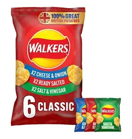 Walkers Walkers MultiPack 6pk - Variety (British)