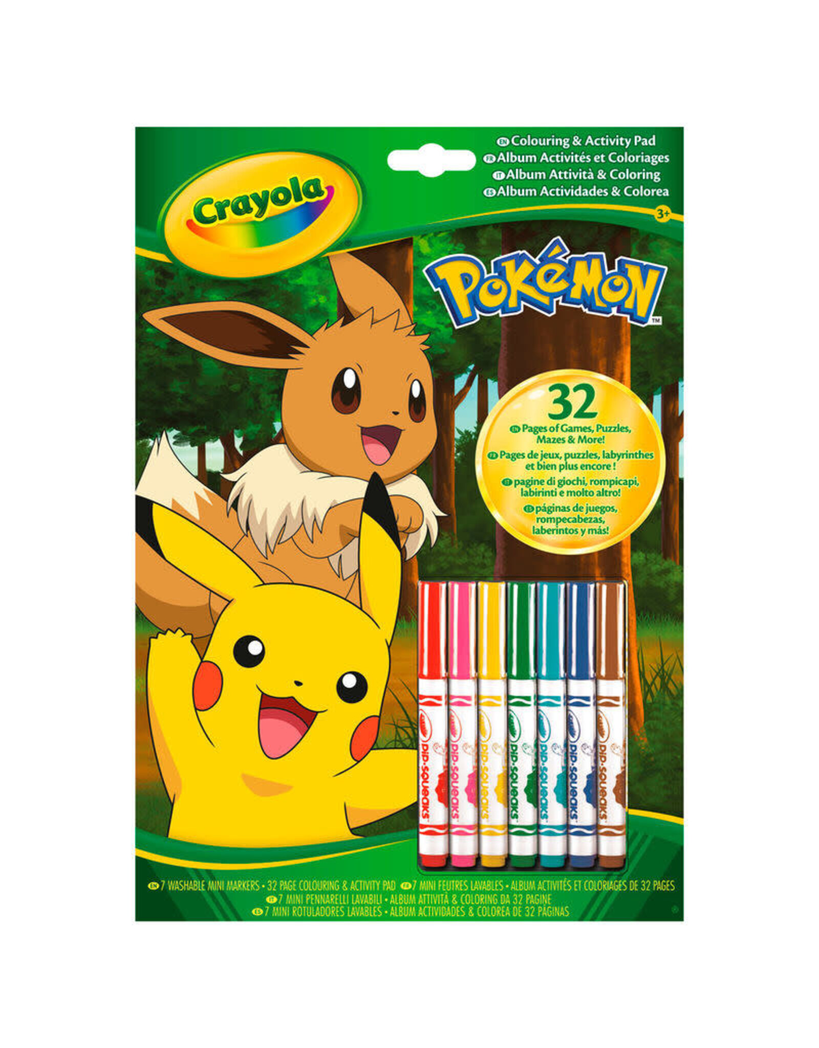 Crayola Colouring & Activity Pad - Pokemon with 7 Markers