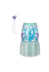 Great Pretenders Bling Bling Mermaid Skirt & Hairclip Set Mint, Size 4-6