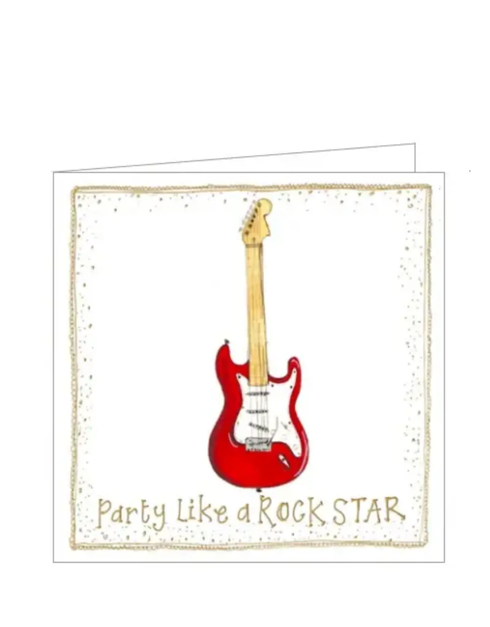 Alex Clark Art Red Guitar Card