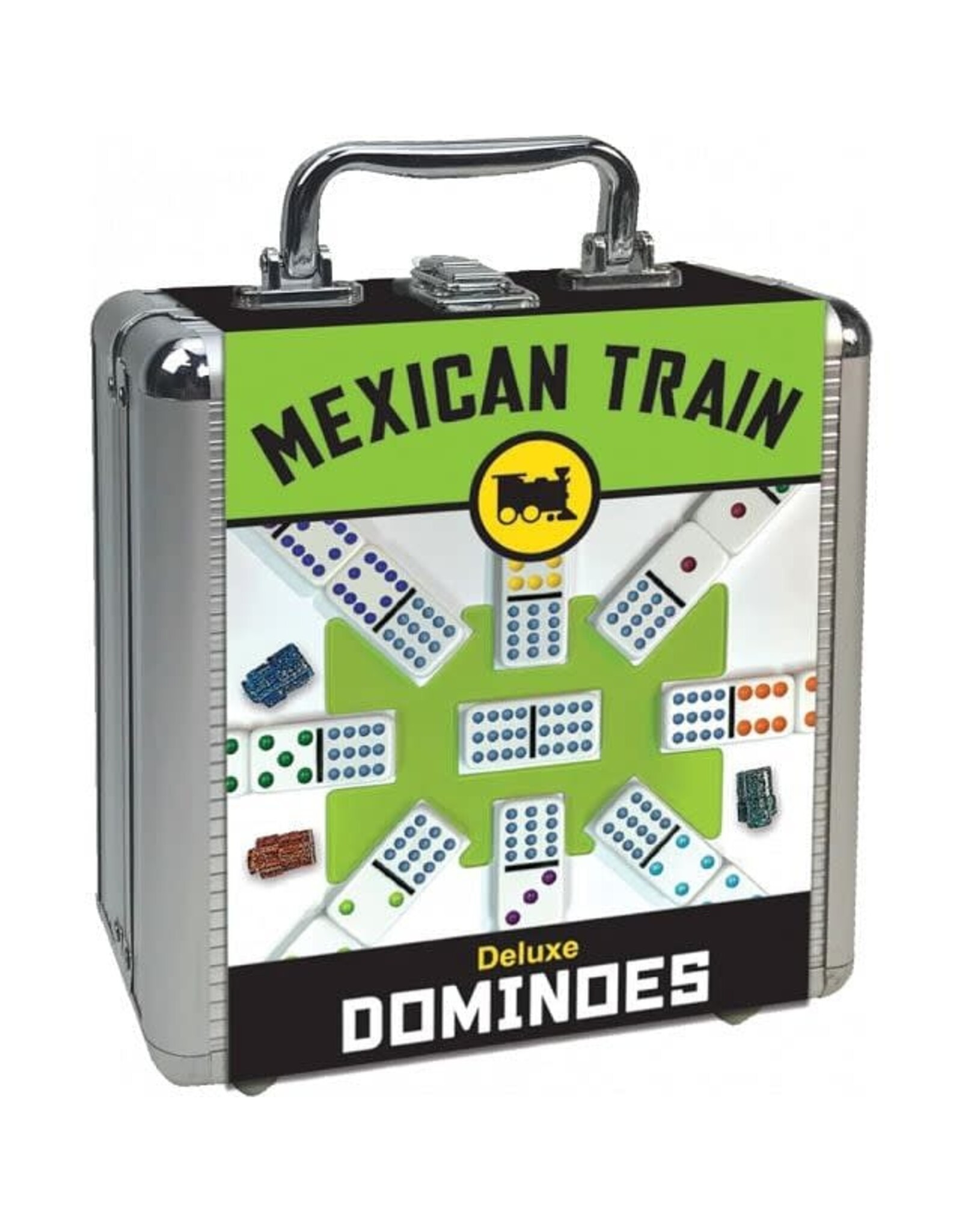 University Games Dominoes - Mexican Train - Double 12 Color Deluxe with Case