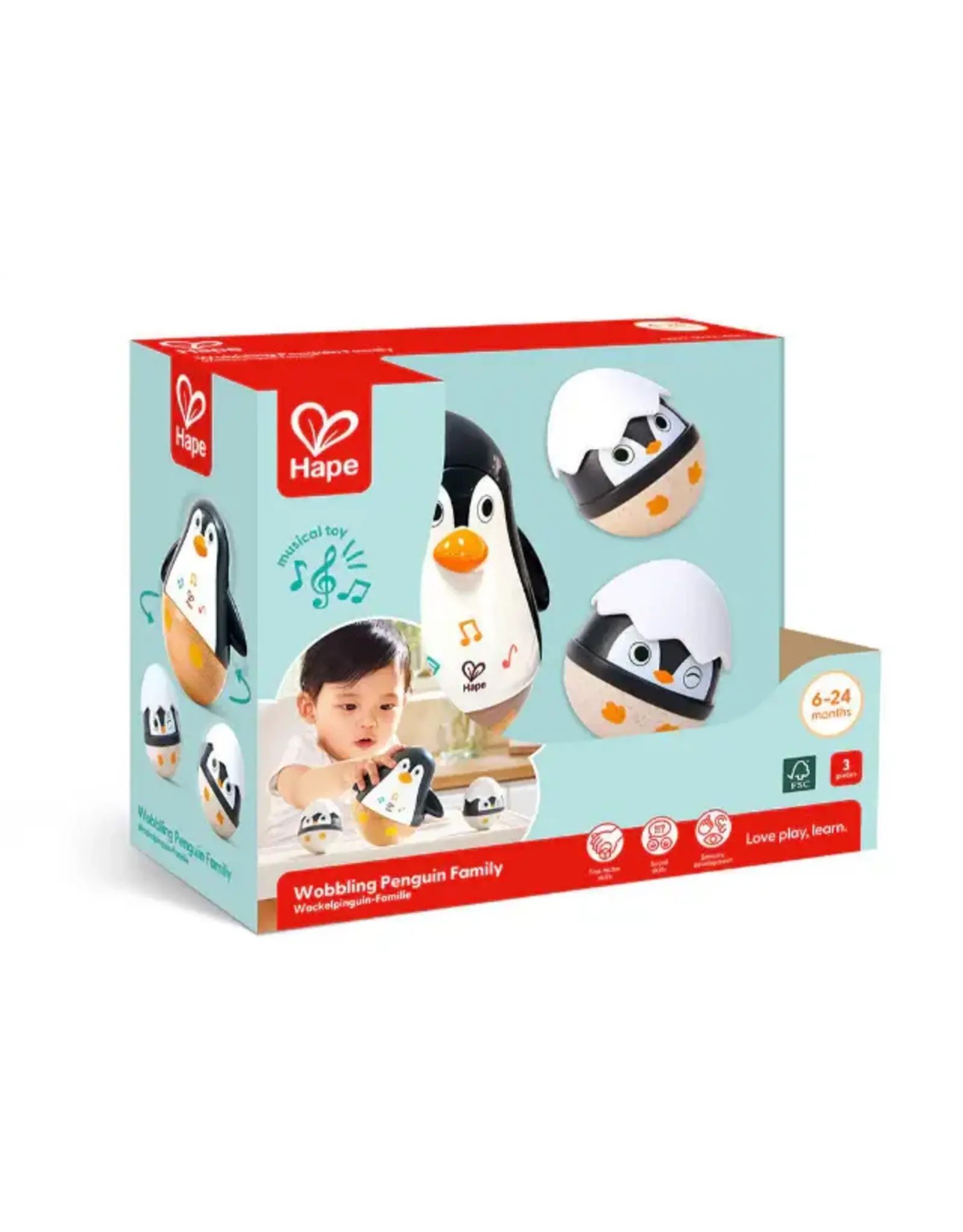 Hape Hape Wobbling Penguin Family
