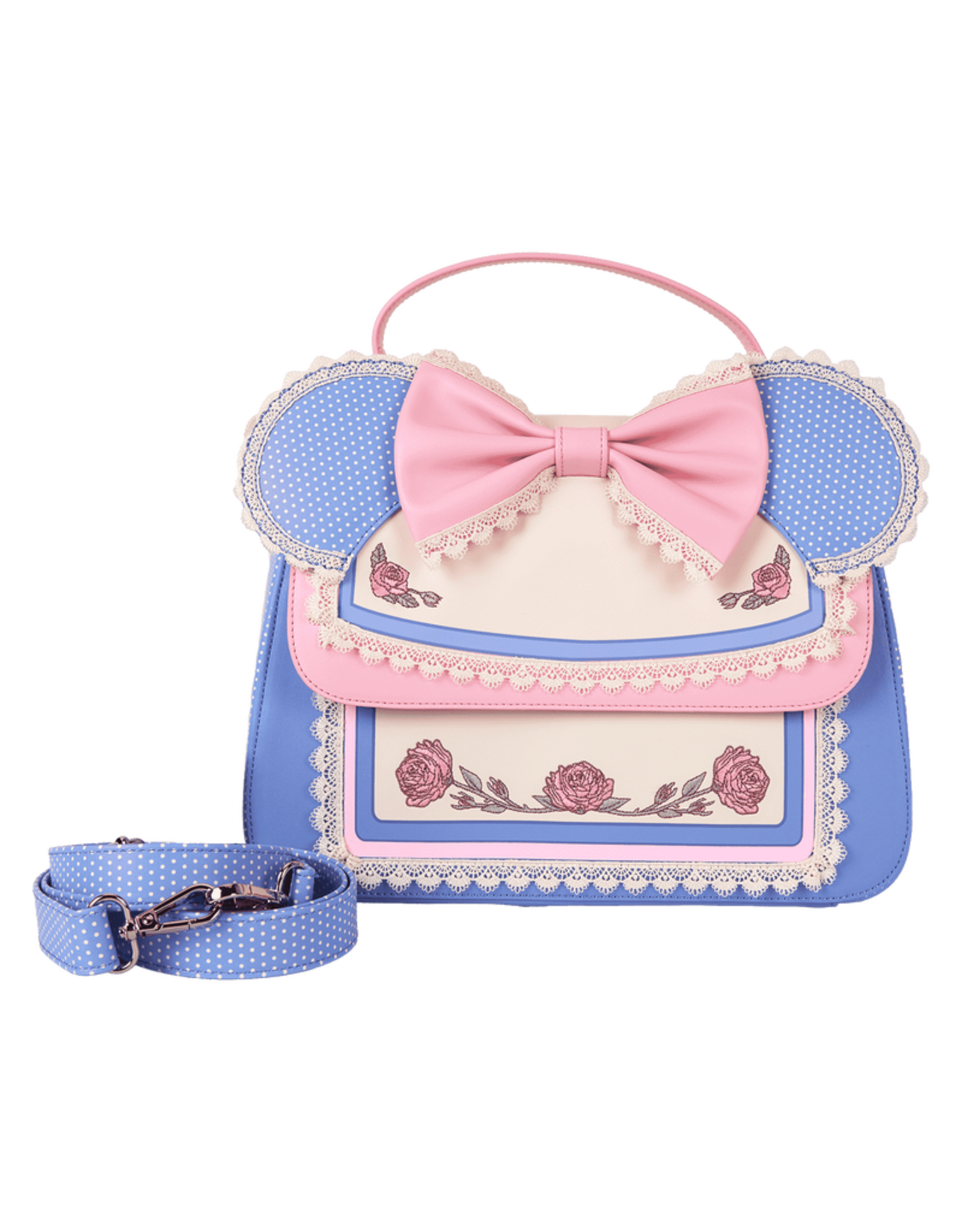 Loungefly Minnie Mouse Floral and Lace Crossbody