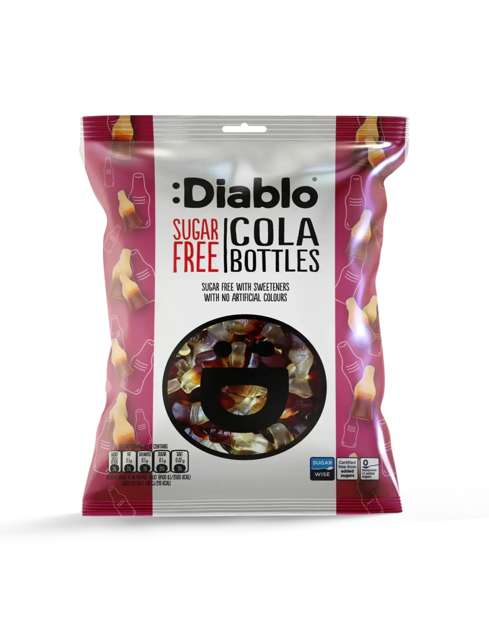 Diablo Diablo Sugar Free Cola Bottle Candy (British)