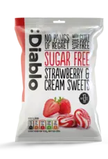 Diablo Diablo No Sugar Added Sweets - Strawberry & Cream (British)