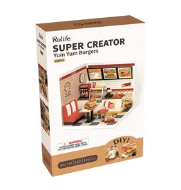 Robotime DIY Super Creator Miniature House - Yum Yum Burgers