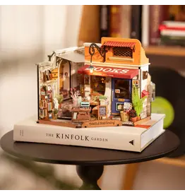 Robotime DIY Dollhouse Miniatures Kit - Corner Bookstore