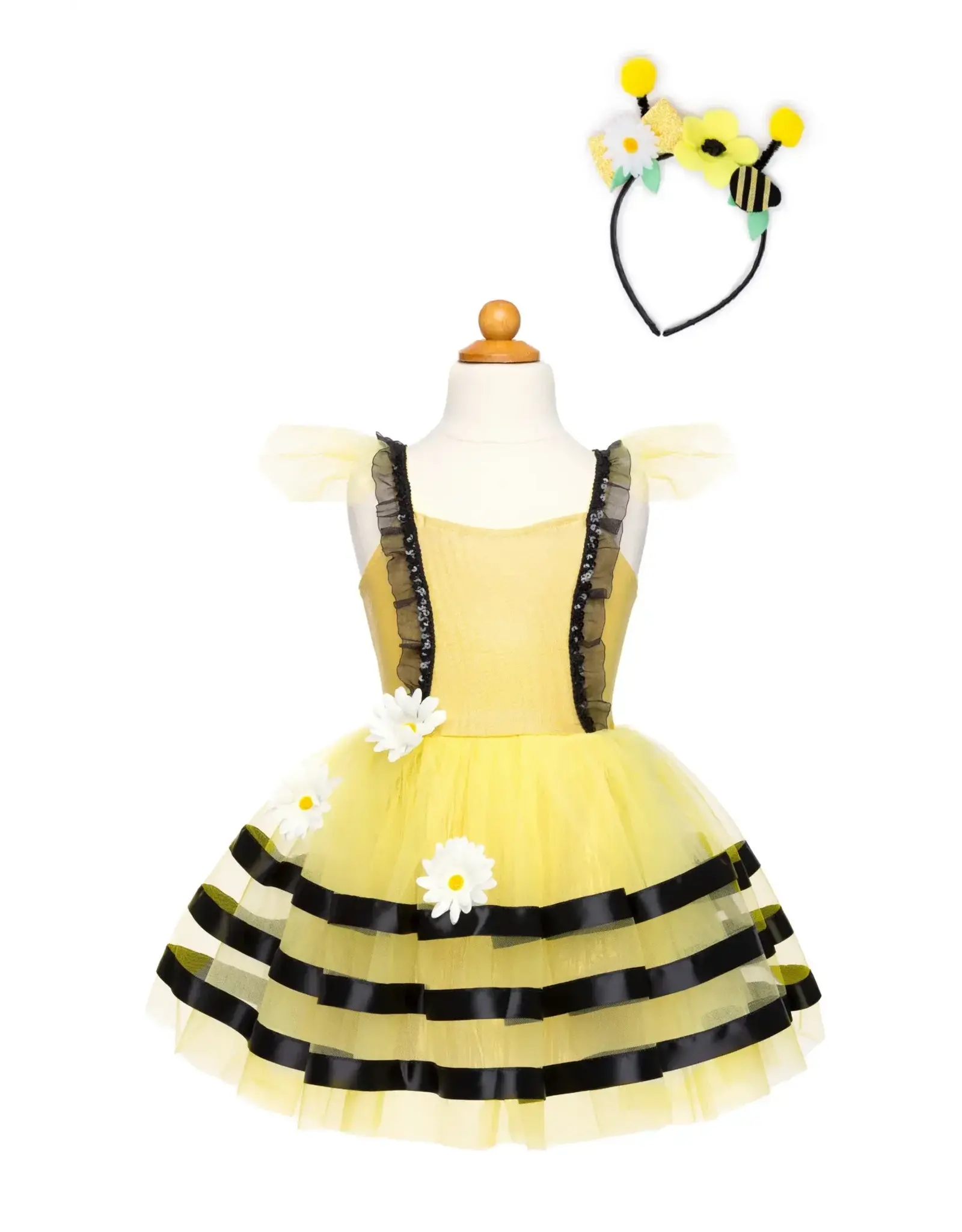 Great Pretenders Bumble Bee Dress & Headband, Size 5/6