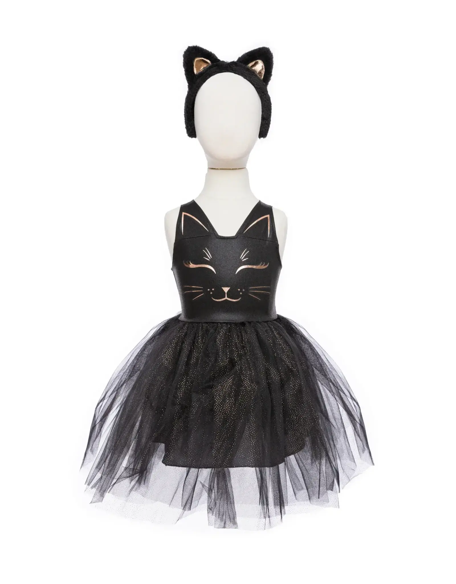 Great Pretenders Black Cat Dress & Headpiece, Size 5/6