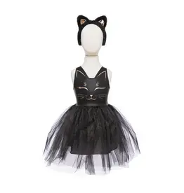 Great Pretenders Black Cat Dress & Headpiece, Size 5/6