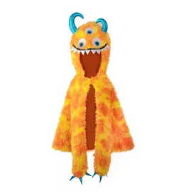 Great Pretenders Giggle the Monster Cape, Orange/Yellow, Size 4/6