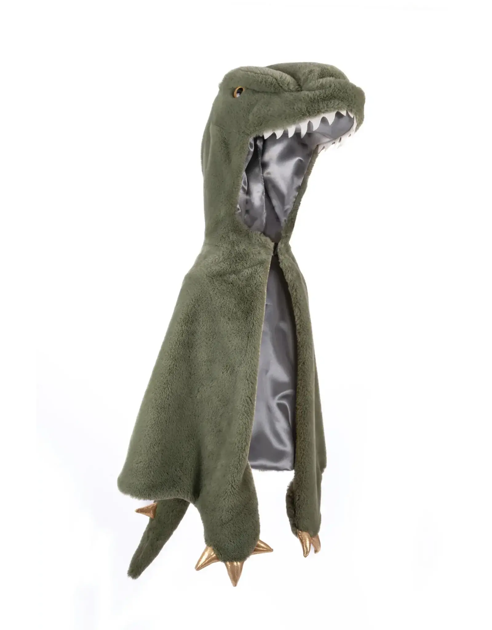 Great Pretenders T-Rex Cuddle Cape, Green, Size 3/4