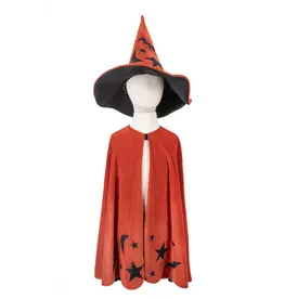 Great Pretenders Autum Embers Wizard Cape and Hat, Size 4/6
