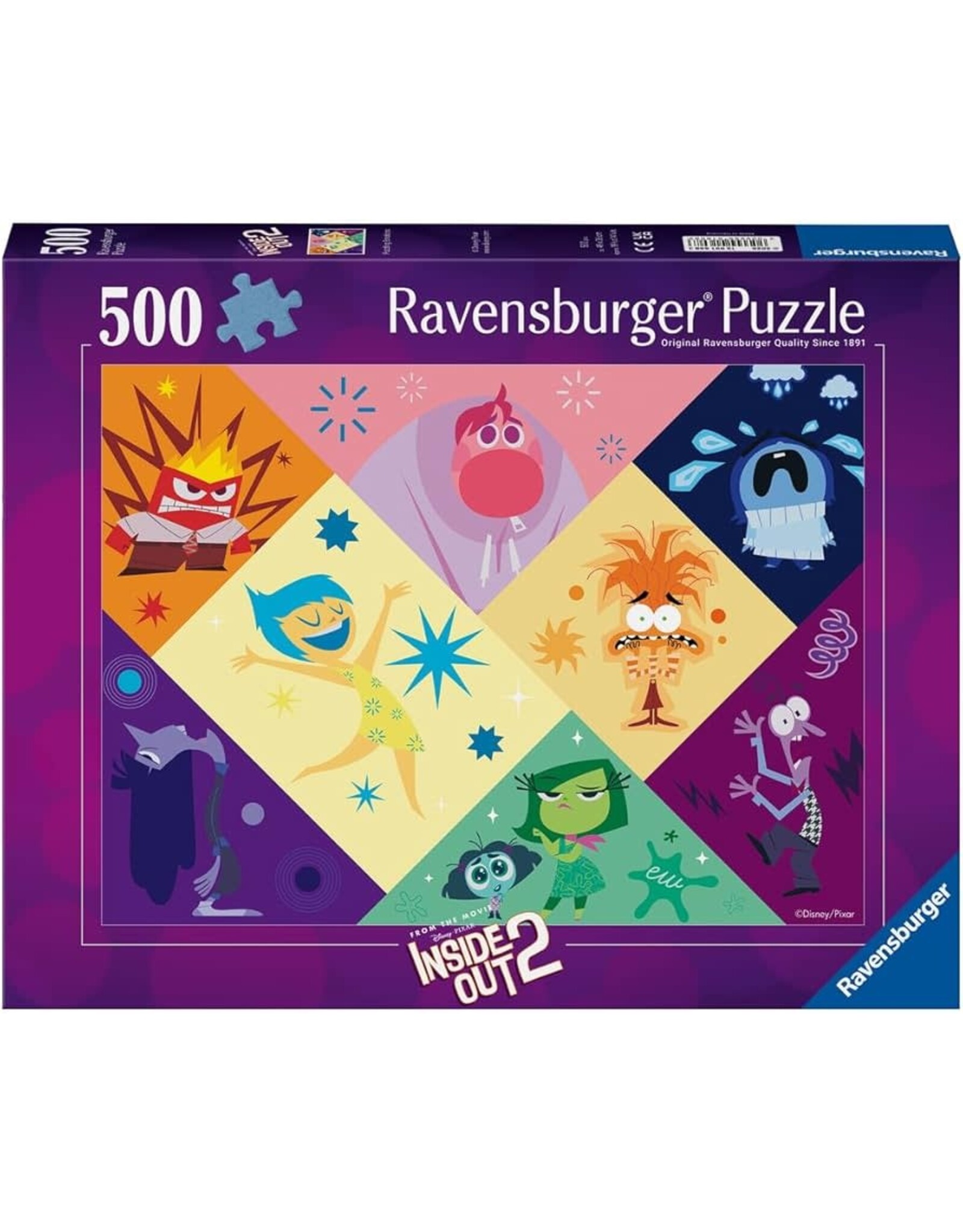Ravensburger Disney Inside Out 2 Puzzling Emotions 500pc