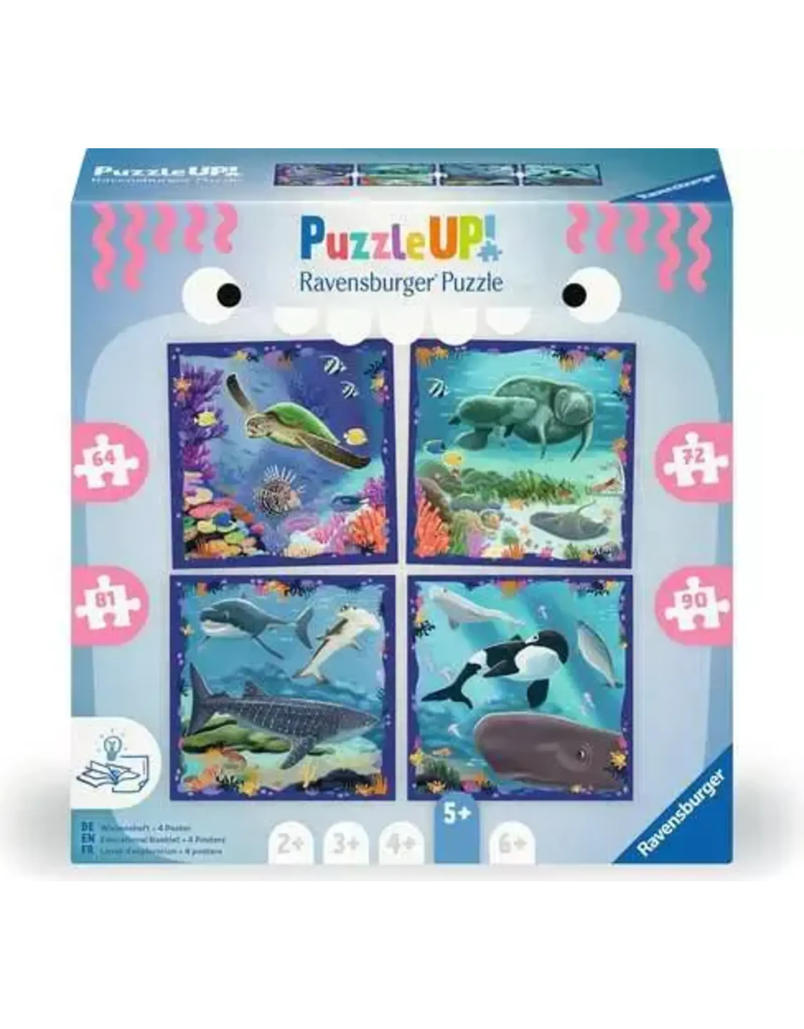 Ravensburger Puzzle Up Ocean Life 64/72/81/90pc