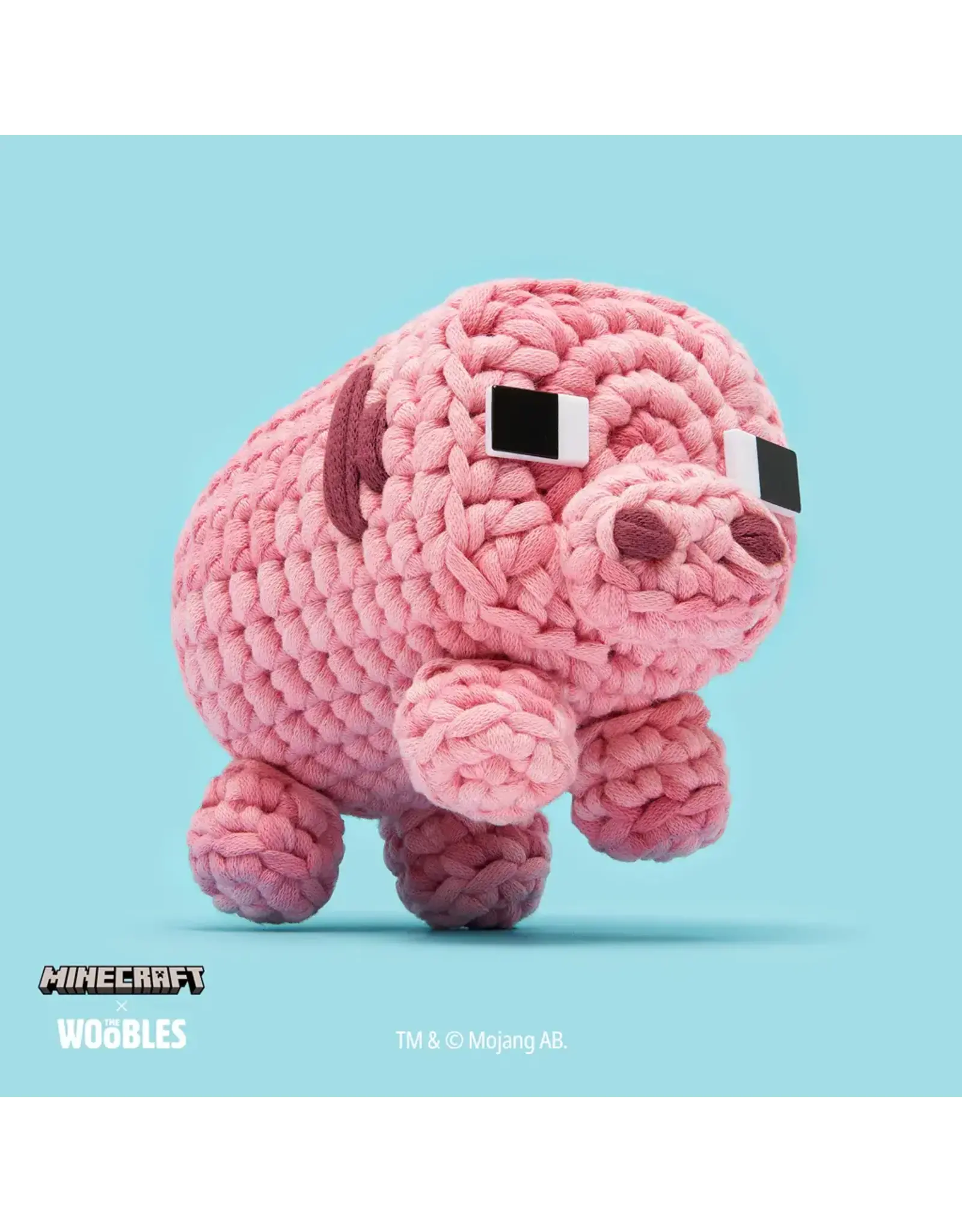 The Woobles Woobles Minecraft Pig Crochet Kit