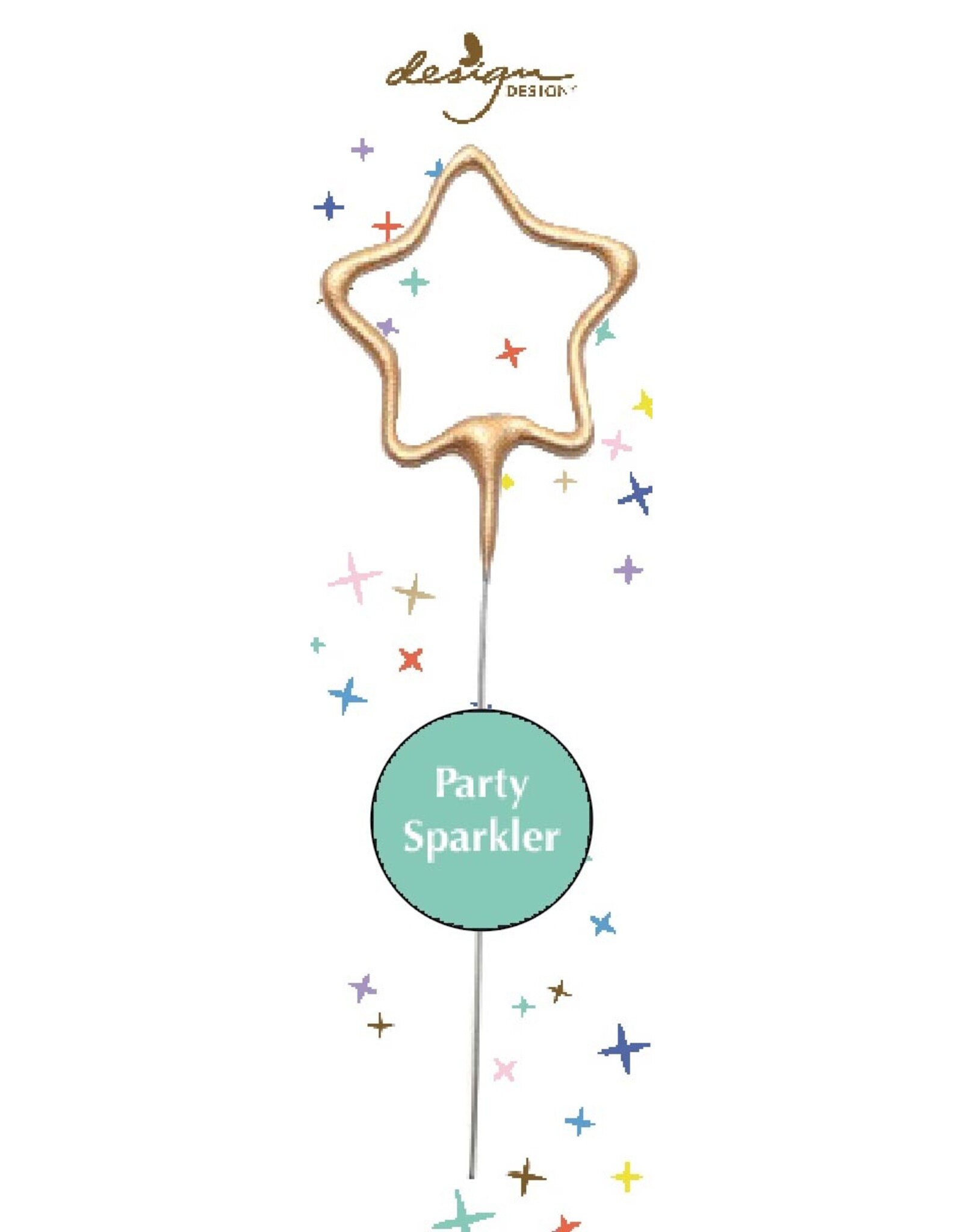 Design Design Gold Party Sparkler-Star