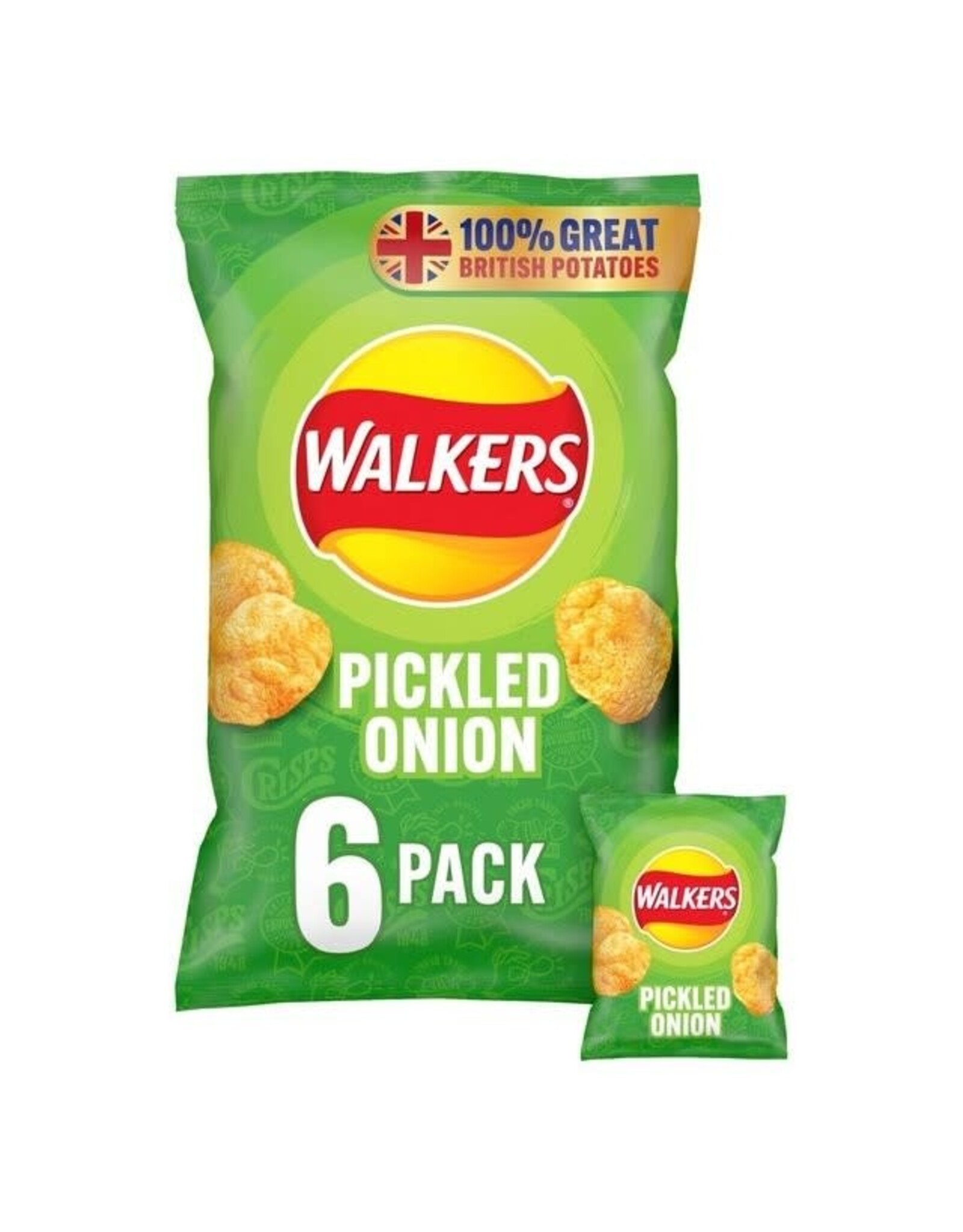 Walkers Walkers Pickled Onion 6pk 25g (British)