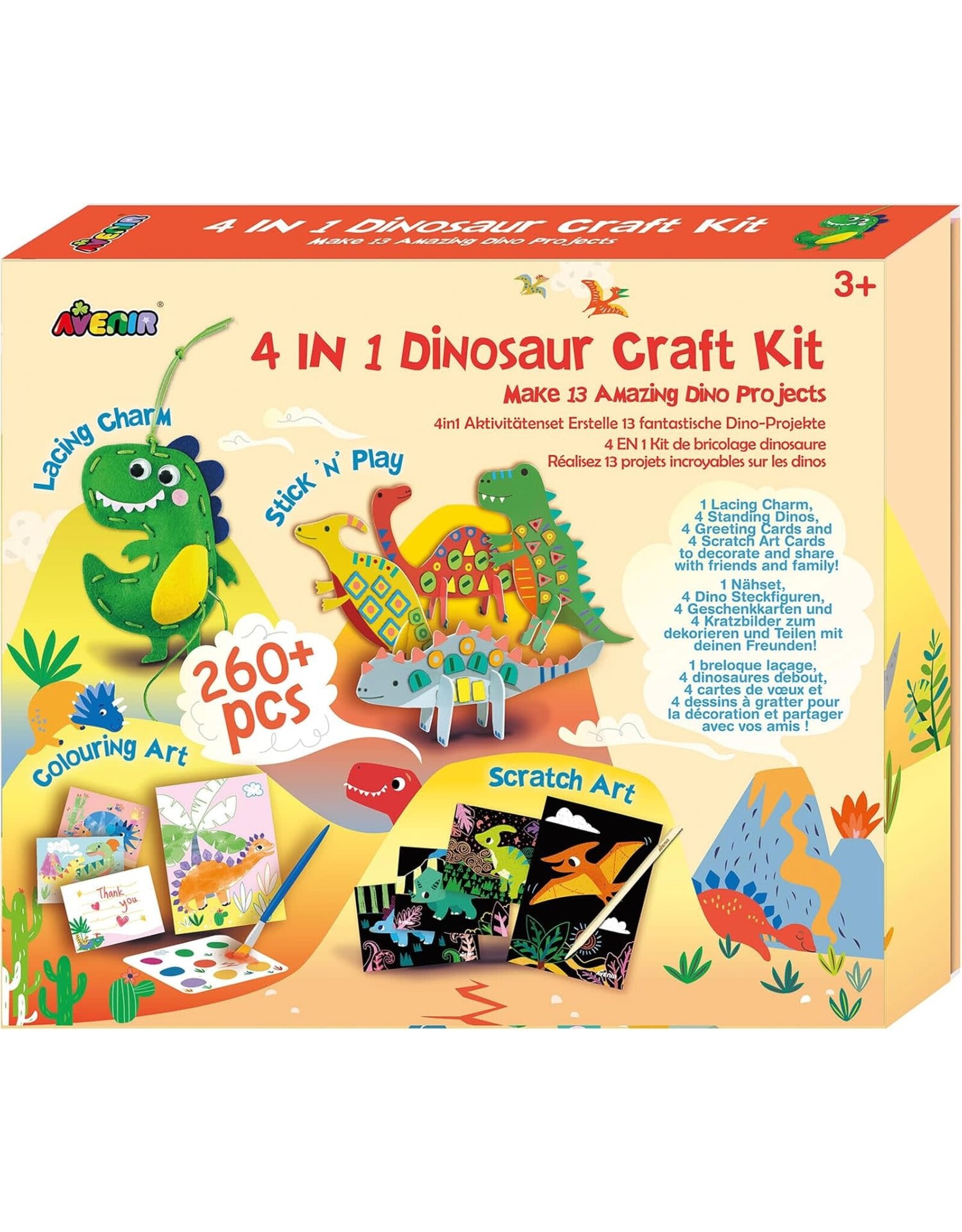 Avenir 4-in-1 Dinosaur Craft Kit