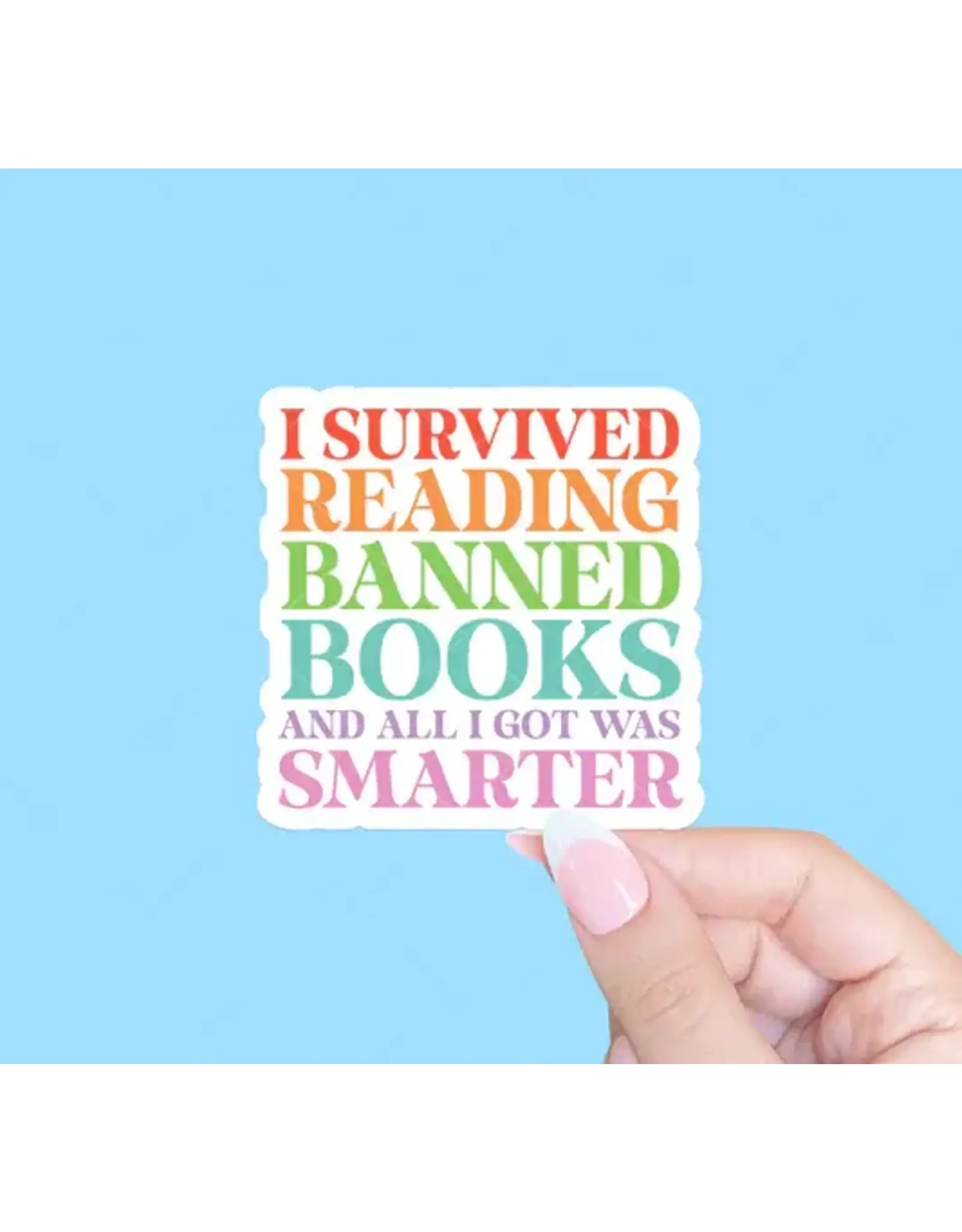 Radical Buttons I Survived Reading Banned Books Sticker