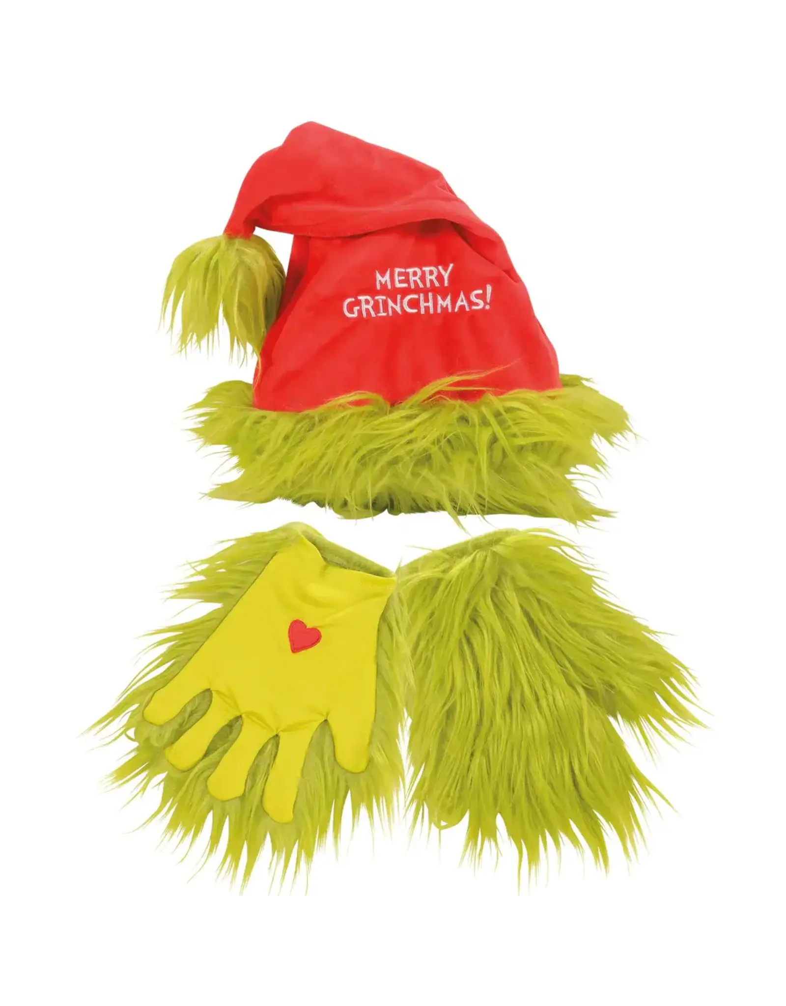 Grinch Santa Hat & Gloves